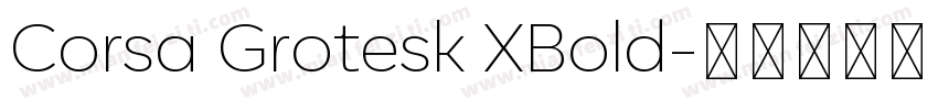 Corsa Grotesk XBold字体转换